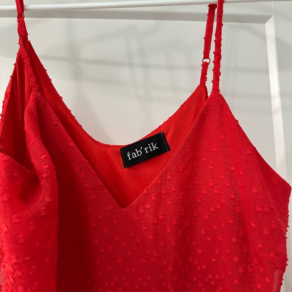 fab'rik Red Ruffled Mini Sundress - Picture 4 of 5